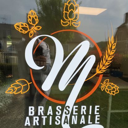 Logo Brasserie Artisanale Marl'Aisne sur vitrine